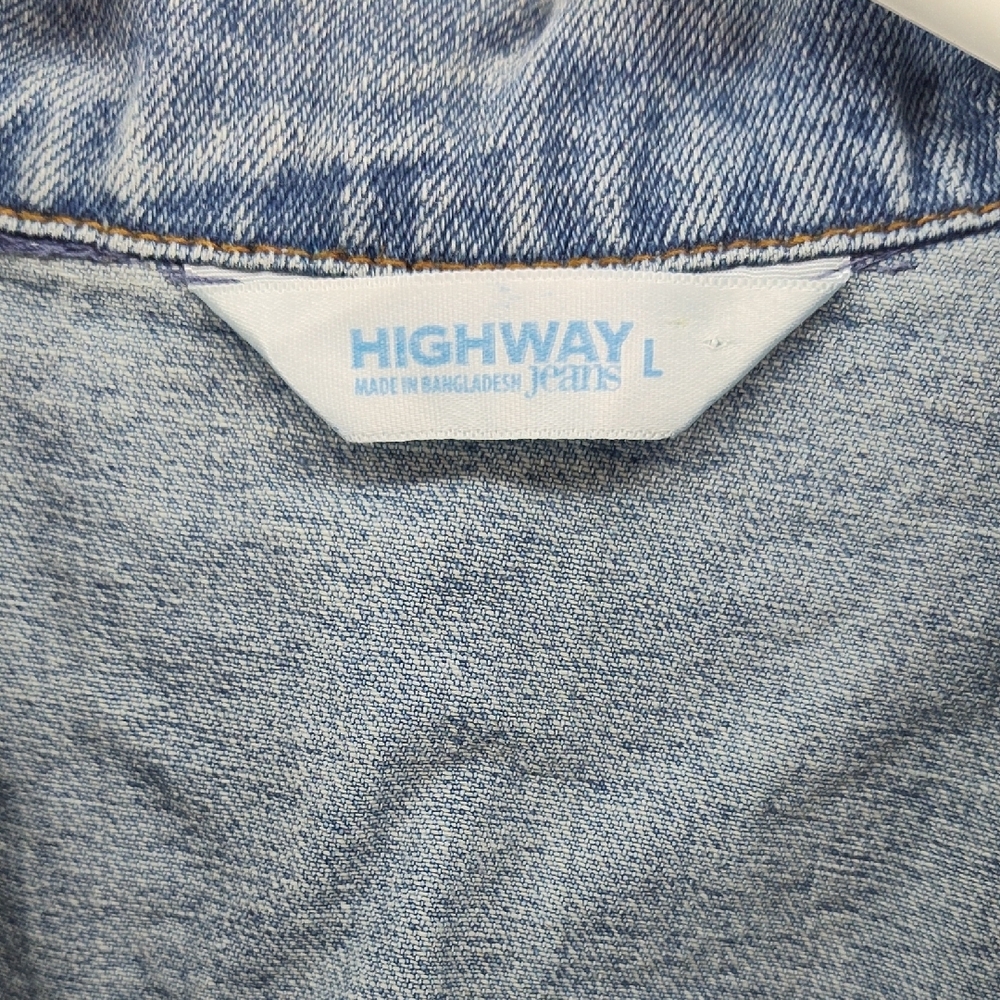 Highway Jeans Distressed Blue Denim Jacket - Picture 2 of 4